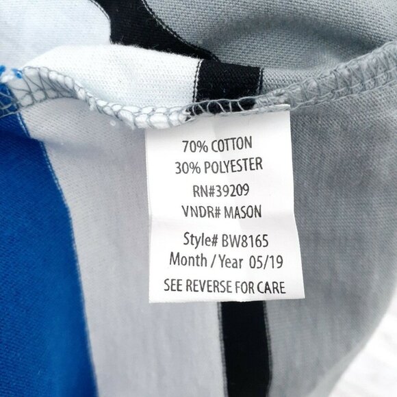 Burnside Mens Tee XL Long Sleeved Collar Striped Shirt 953 - Picture 4 of 5